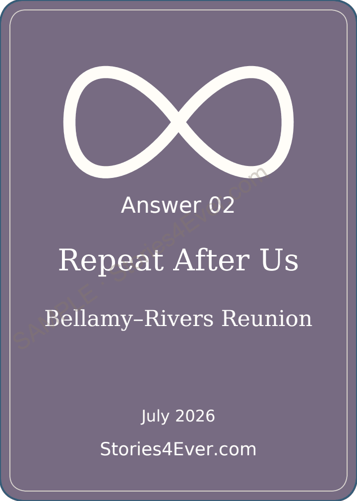 Matching numbered purple answer card back