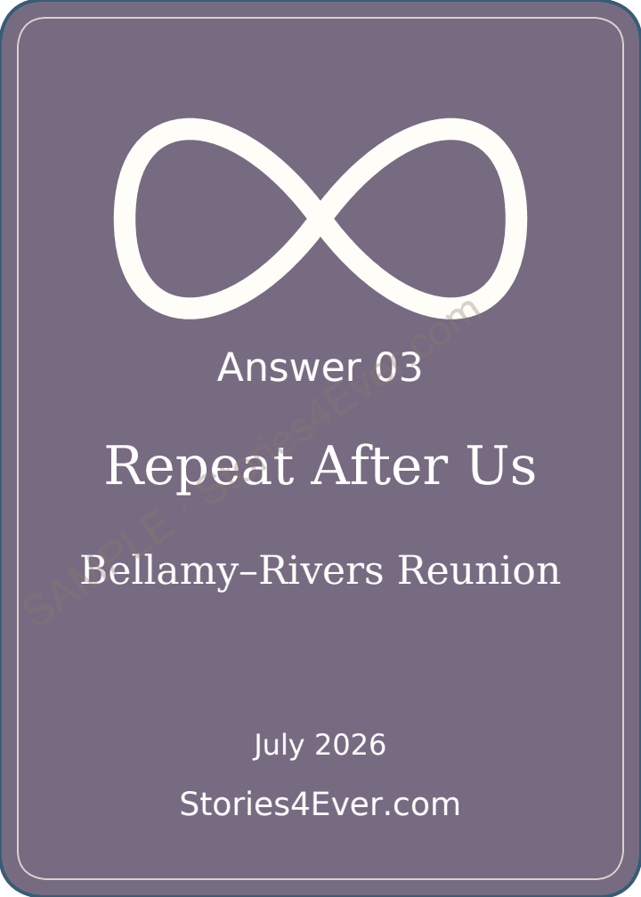 Matching numbered purple answer card back