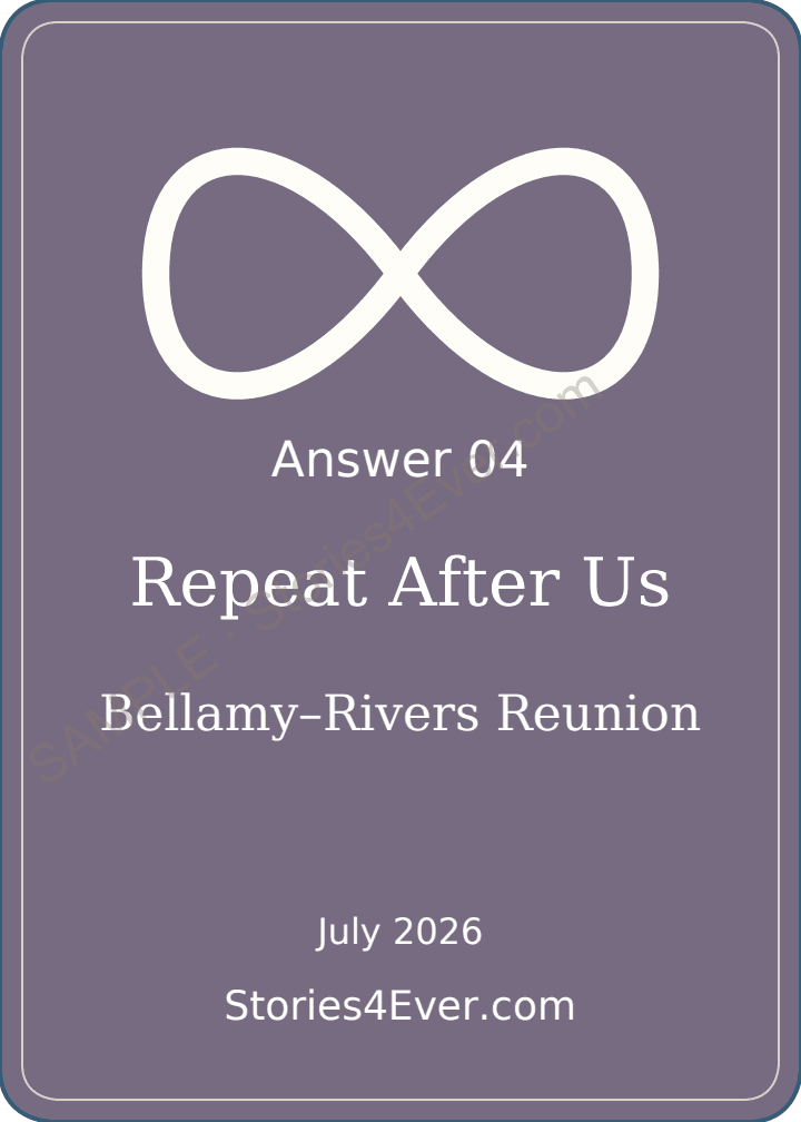 Matching numbered purple answer card back