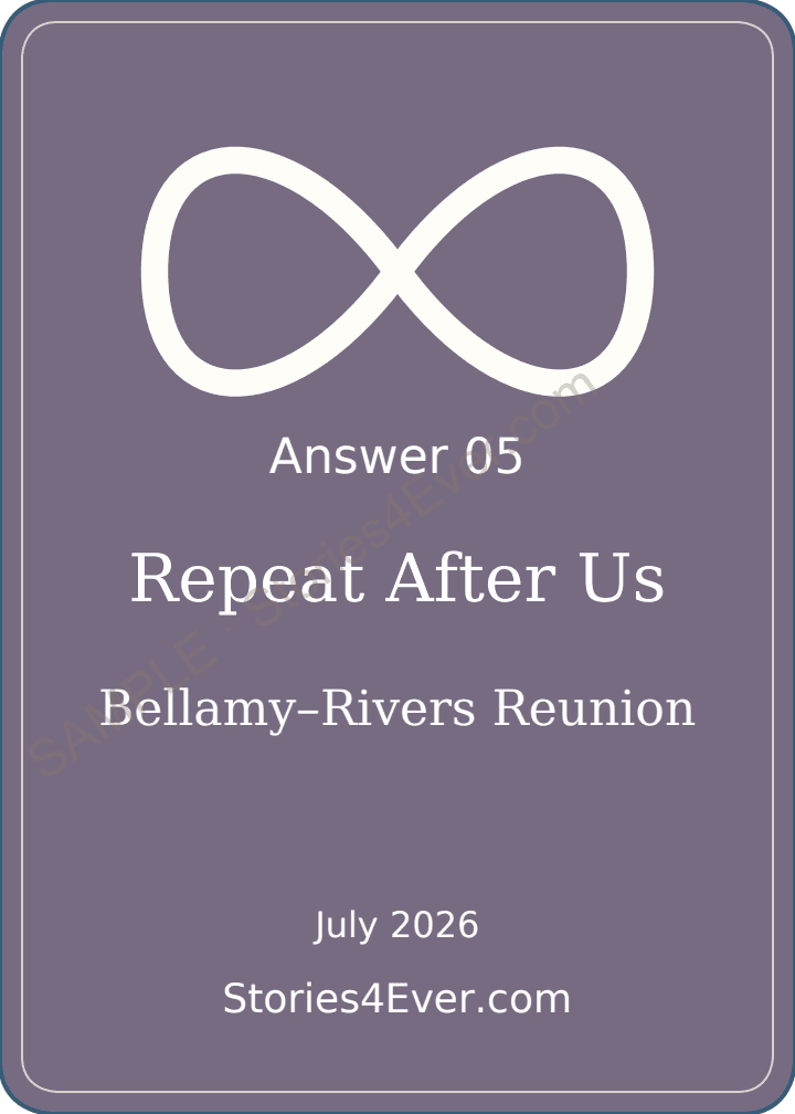 Matching numbered purple answer card back