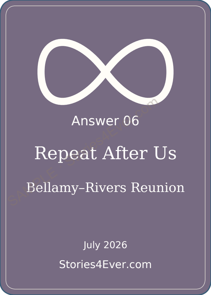 Matching numbered purple answer card back
