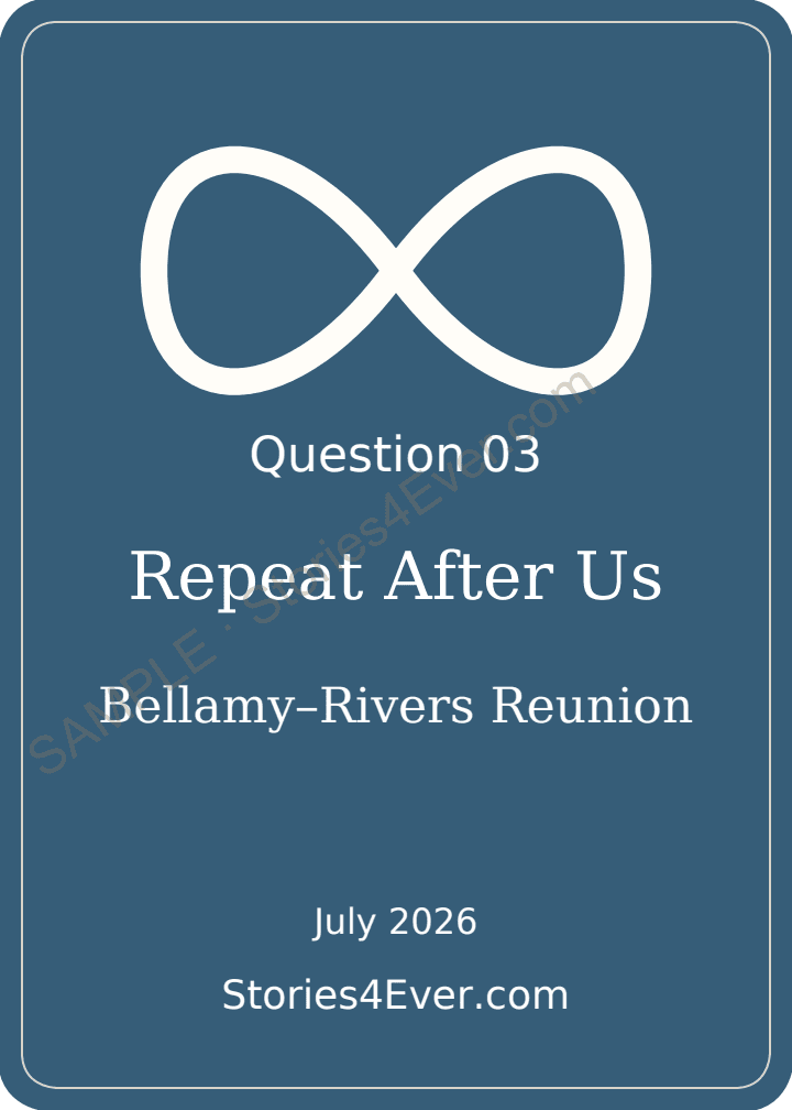 Matching numbered blue question card back